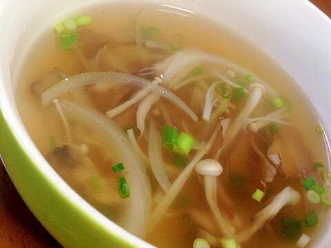 えのきと舞茸の中華スープ